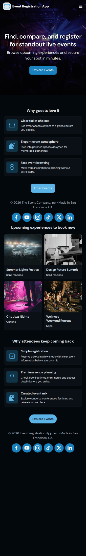 Event Registration App Template