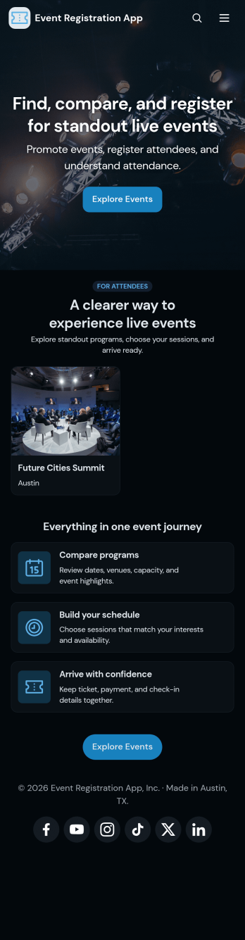 Event Registration App Template