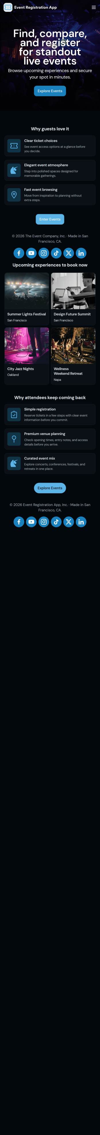 Event Registration App Template