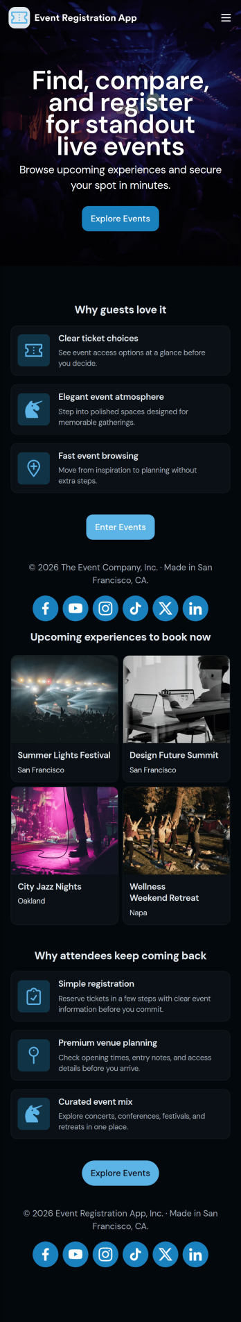 Event Registration App Template