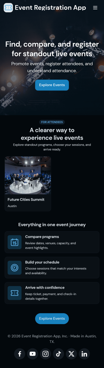 Event Registration App Template