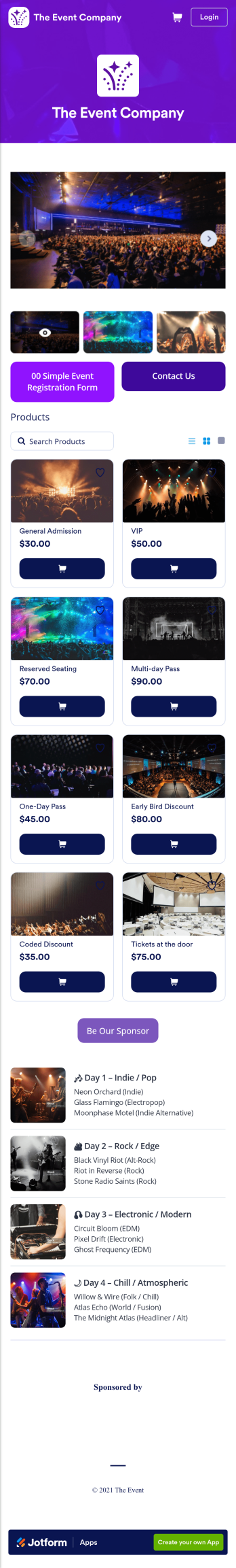 Customizable Event Registration App