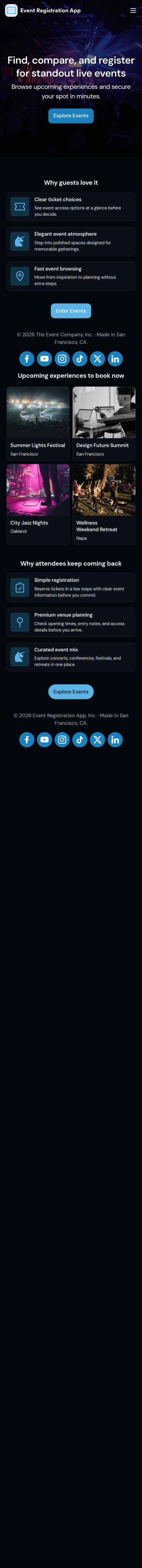 Customizable Event Registration App