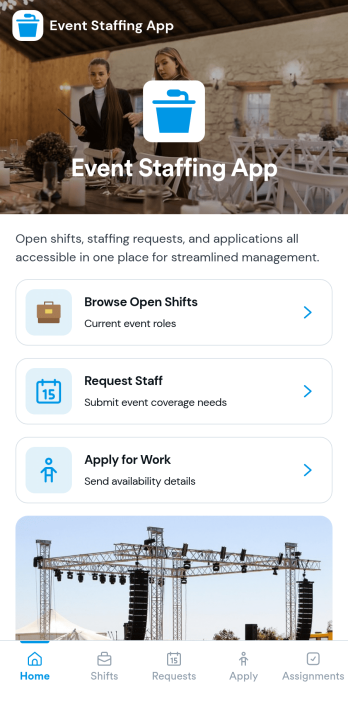 Event Staffing App Template