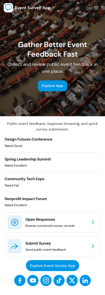 Event Survey App Template