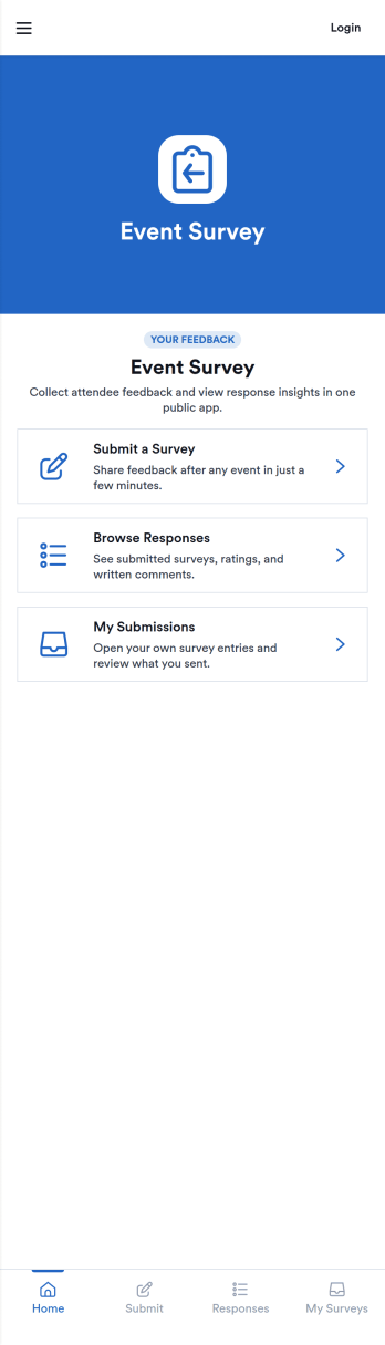 Event Survey App Template