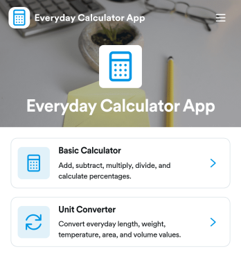 Everyday Calculator App Template