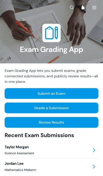 Exam Grading App Template