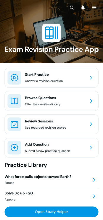 Exam Revision Practice App Template