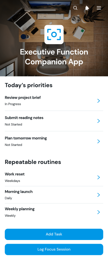 Executive Function Companion App Template
