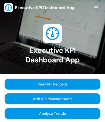 Executive KPI Dashboard App Template