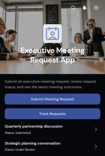 Executive Meeting Request App Template