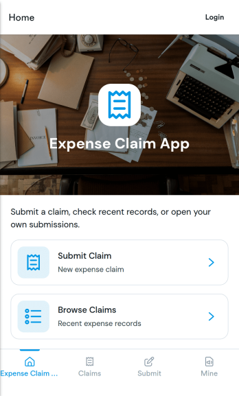 Expense Claim App Template