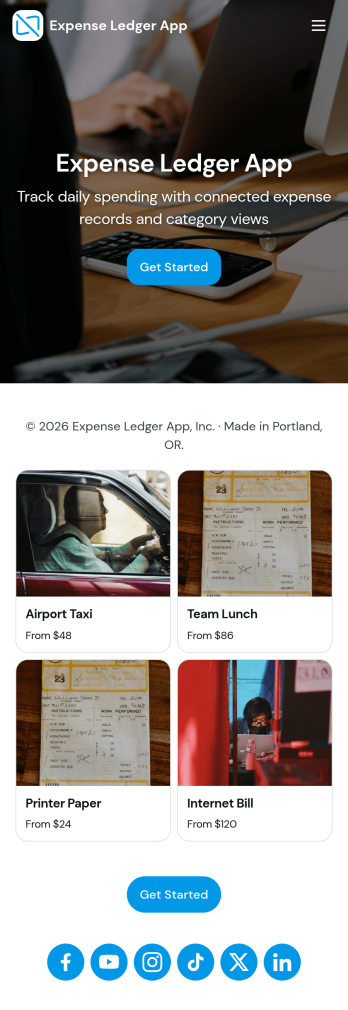 Expense Ledger App Template