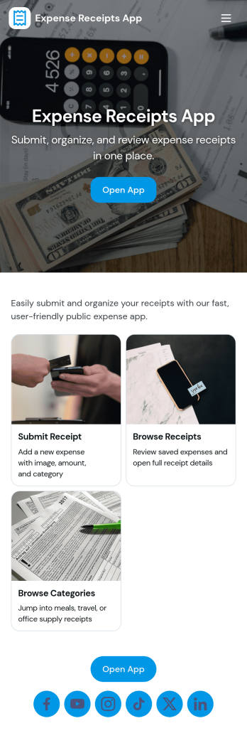 Expense Receipts App Template