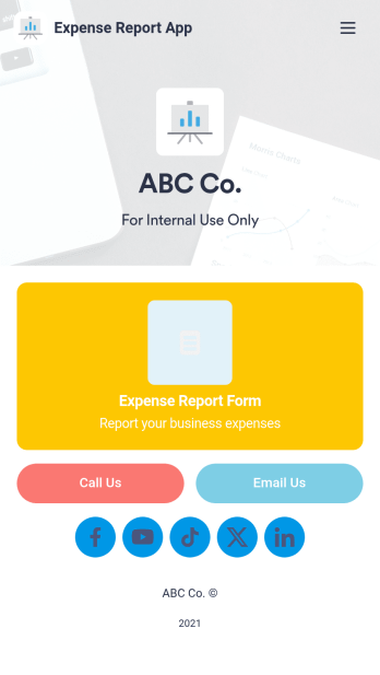 Expense Report App Template