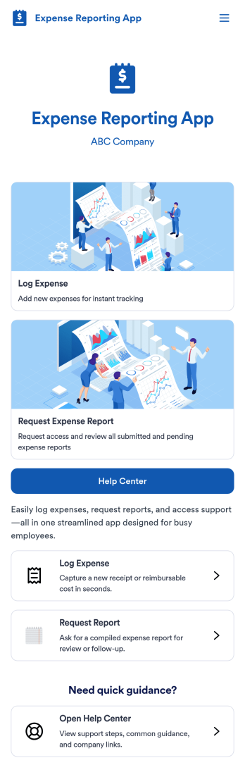 Expense Reporting App Template