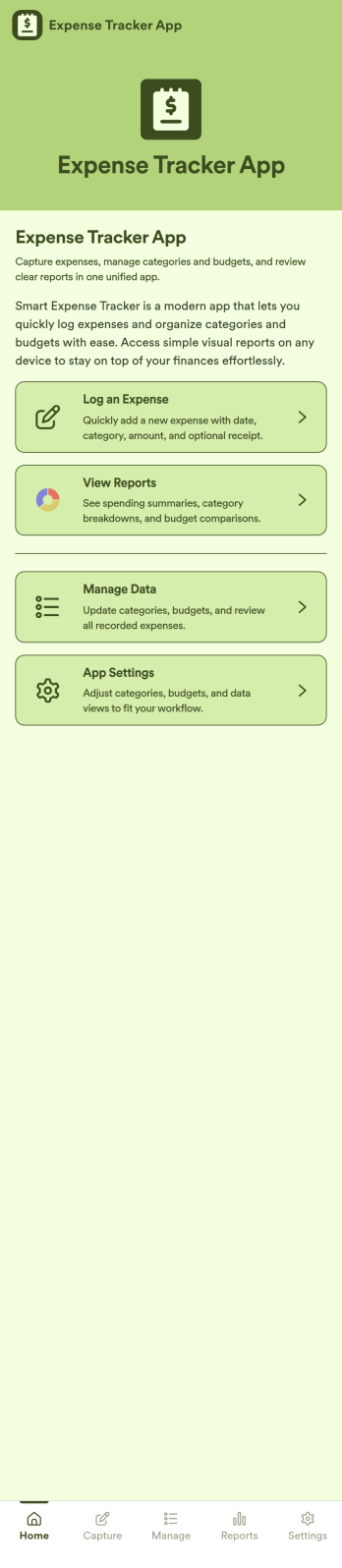 Expense Tracker App Template