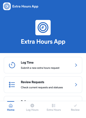 Extra Hours App Template
