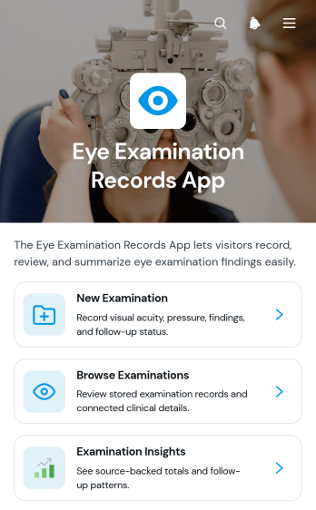 Eye Examination Records App Template