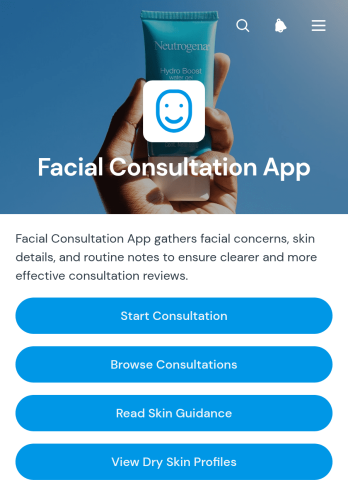 Facial Consultation App Template