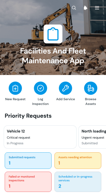Facilities And Fleet Maintenance App Template