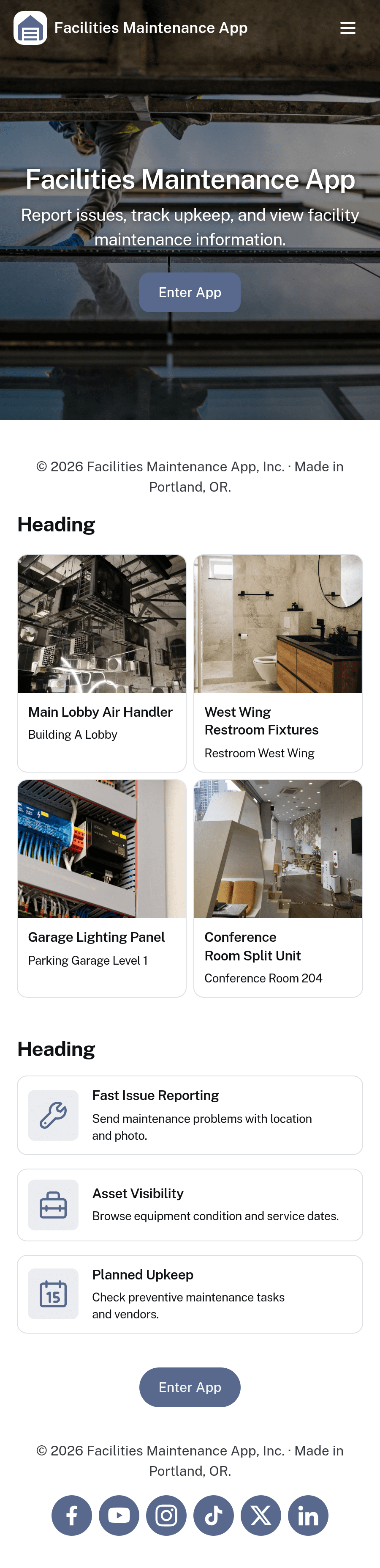 Facilities Maintenance App Template | Jotform