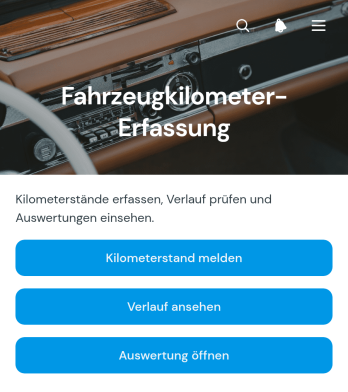 Fahrzeug-Kilometerprotokoll-App