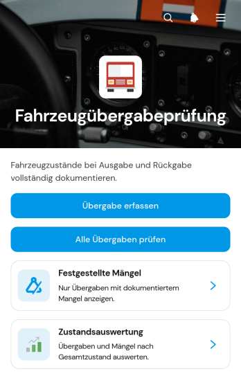 Fahrzeugübergabe-Inspektions-App