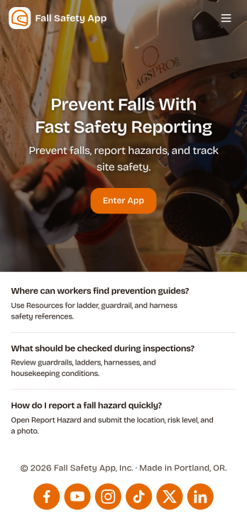Fall Safety App Template
