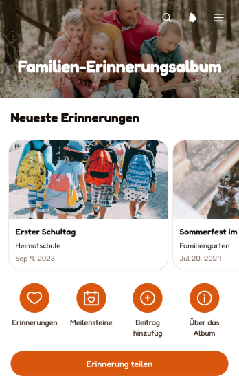 Familienerinnerungsalbum-App