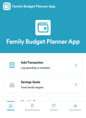 Family Budget Planner App Template
