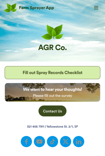 Farm Sprayer App Template
