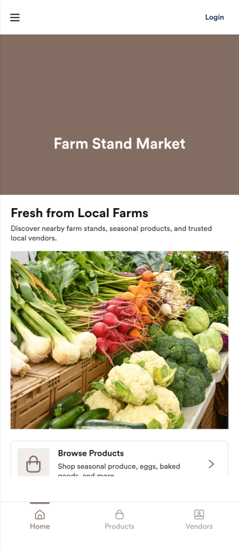 Farm Stand & Market App Template