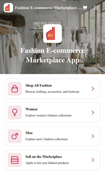 Fashion E-commerce Marketplace App Template