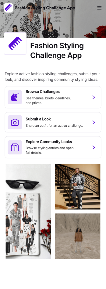 Fashion Styling Challenge App Template