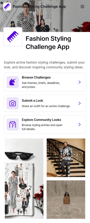 Fashion Styling Challenge App Template