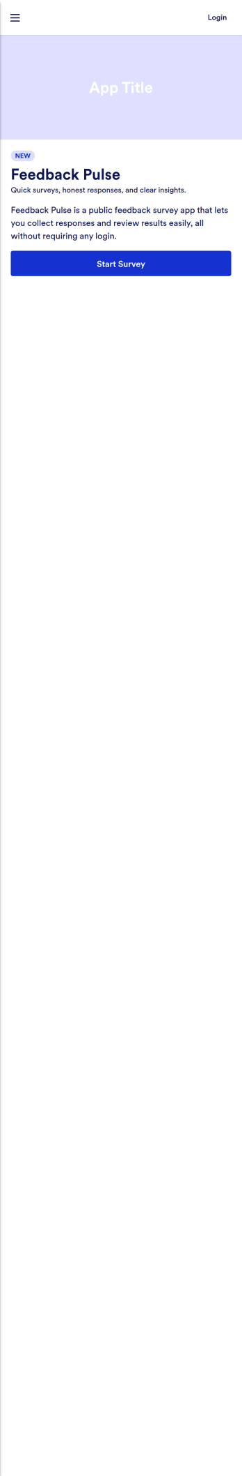 Feedback Survey App Template
