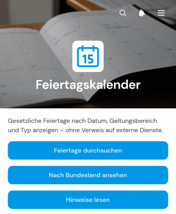 Feiertagskalender-App