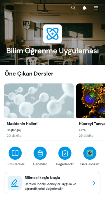 Fen Bilimleri Öğrenme Uygulama Șablonu