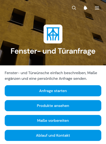 Fenster- und Türenanfrage-App