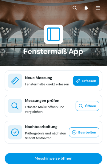 Fenstervermessungs-App