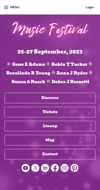 Festival App Template