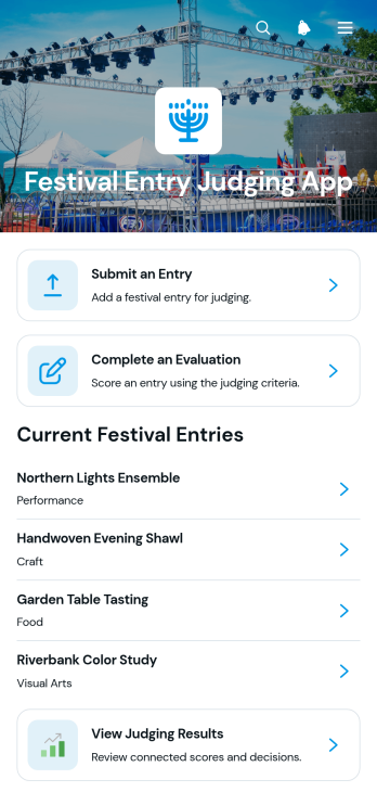 Festival Entry Judging App Template