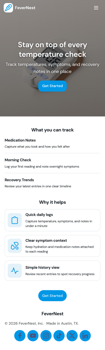 Fever Tracker App Template