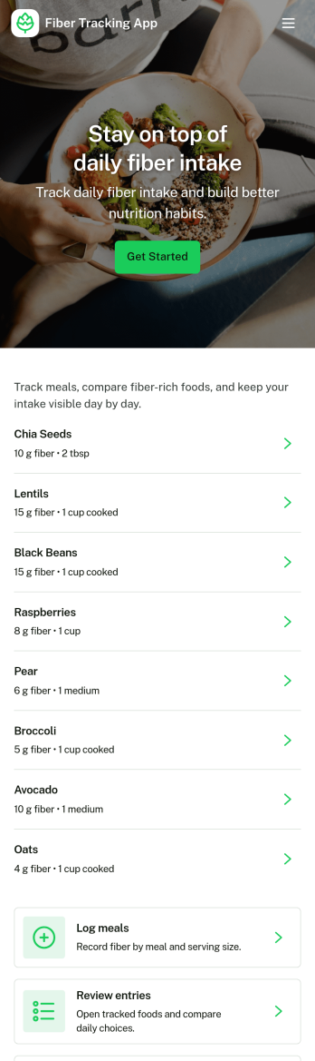 Fiber Tracking App Template