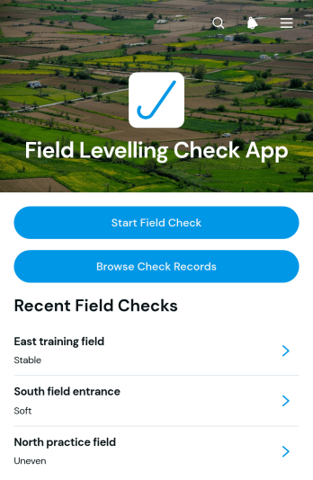 Field Levelling Check App Template