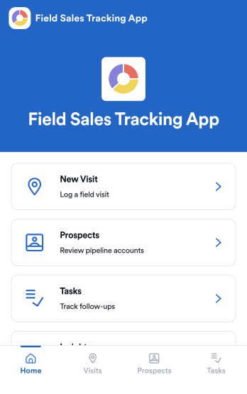Field Sales Tracking App Template