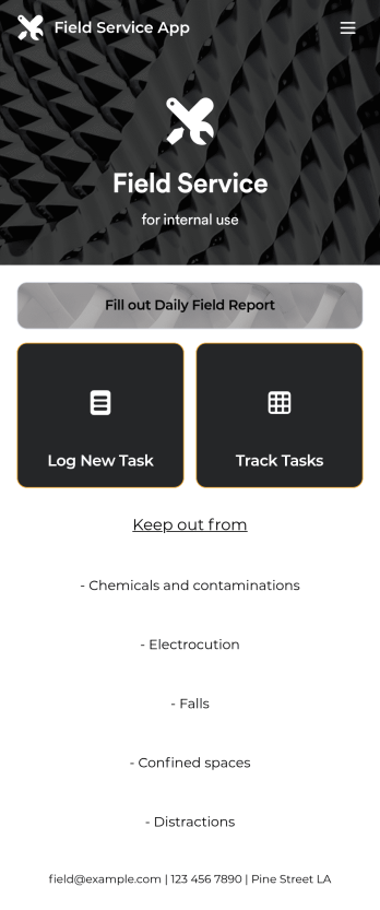 Custom Field Service App