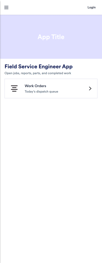 Field Service Engineer App Template
